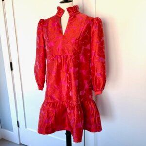 NWT Tuckernuck Red Pink Fil Coupe Palmerston Dress Size Large
